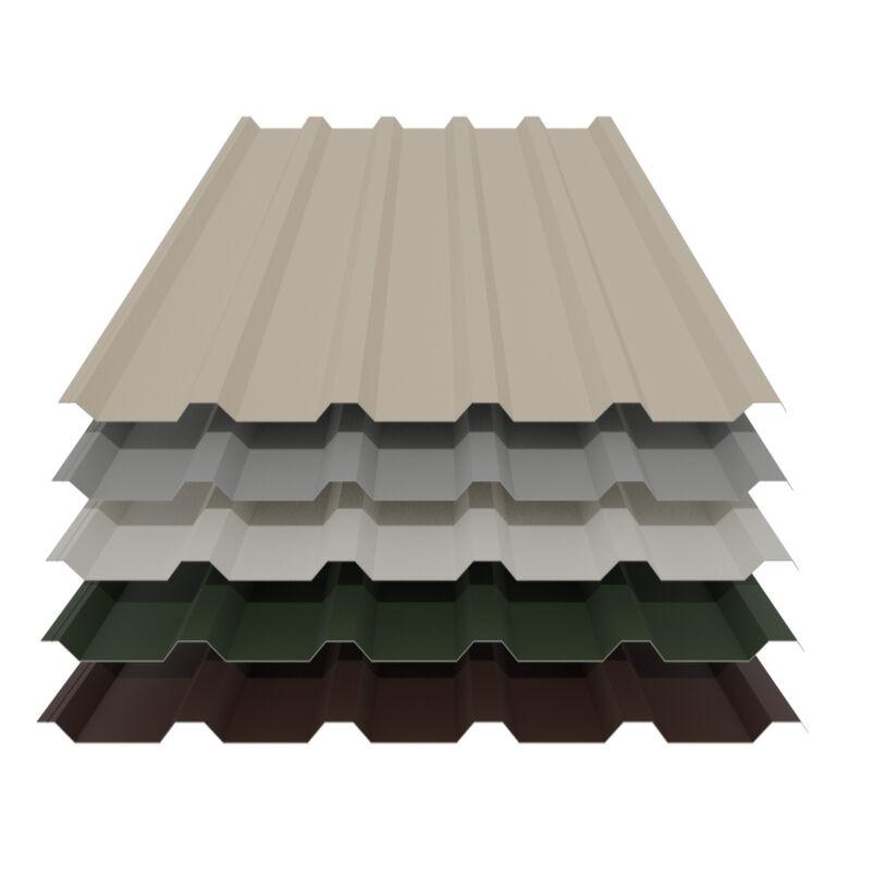 Bild von Trapezblech 35/207 Stahl Dachprofil 25my Polyester Farbbeschichtung 0,63 mm Stärke