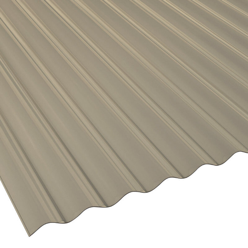 Bild von PVC Lichtplatte | Wellplatte | 76/18 | 1,2 mm | Breite 900 mm | bronze