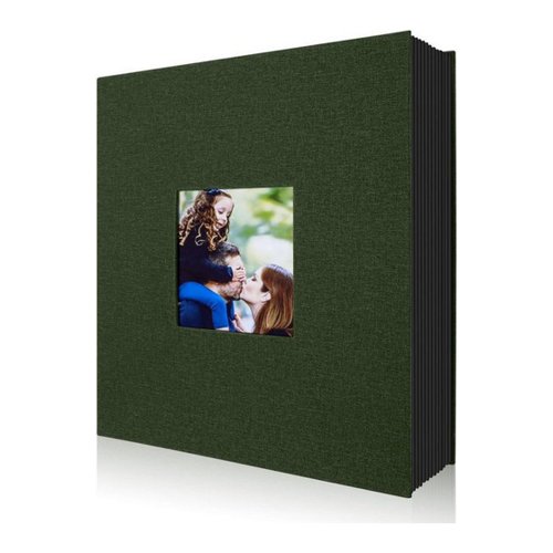 Bild von LuxusKollektion Einsteck-Fotoalbum 10x15 für Hochformat Fotos (Grün)