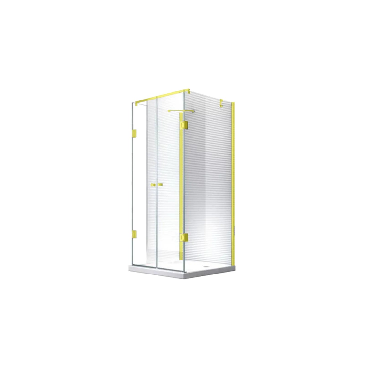 Bild von Glaszentrum Hagen  75x100x75x195cm Ares U-Duschkabine Gold