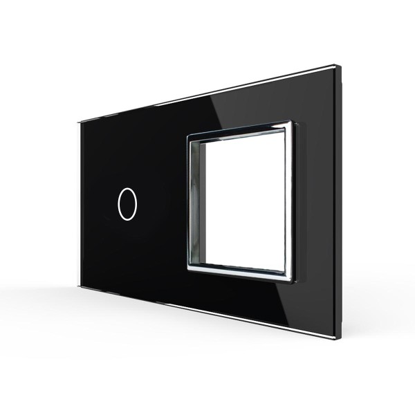 Bild von 2-fache Blende 1 Touch-Schalter + 1 Modul Schwarz VL-C7-C1/SR-12 LIVOLO