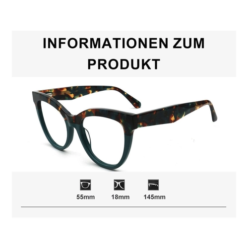 Bild von PACIEA Lesebrille Damen Cat Eye Schmetterling Anti Blaulicht Oversized UV Schutz, PACIEA Lesebrille Damen Cat Eye Schmetterling Anti Blaulicht Oversized Mehrfarbig