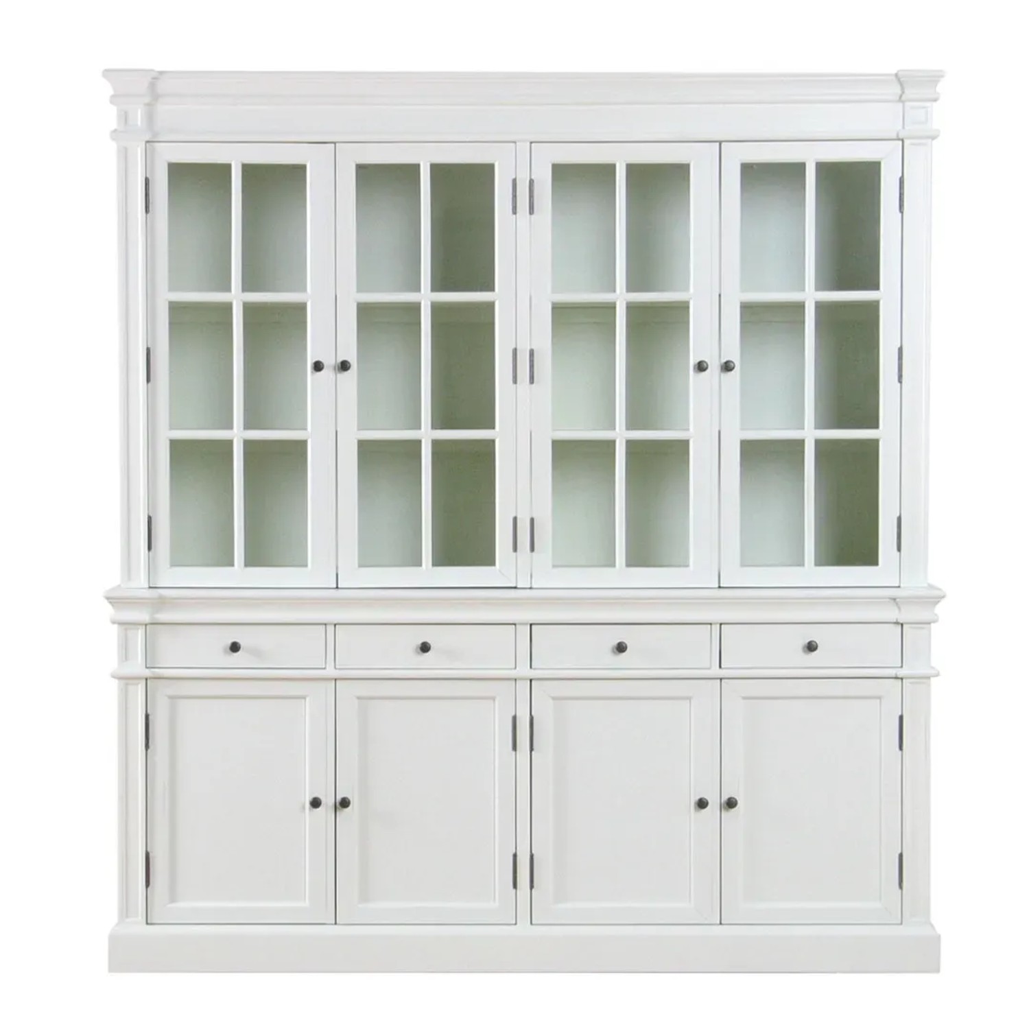 Bild von Ebuy24, Vitrine + Buffetschrank, Vitrinenschrank Amaretta (200 x 45 x 186 cm)
