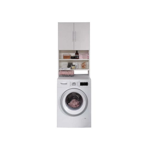 Bild von Basix Badezimmerschrank für Waschmaschine, 2 Türen, weiß