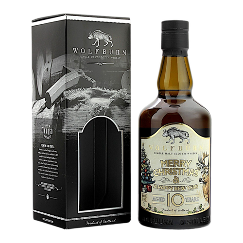 Bild von Wolfburn Merry Christmas & A Happy New Year – 10 Jahre, 0,7l, 46%