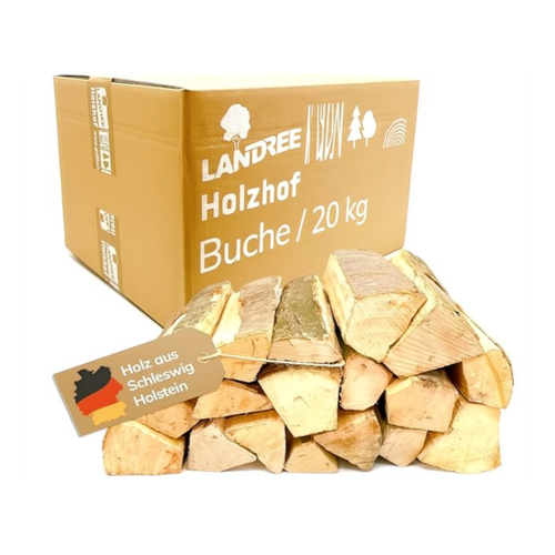 Bild von Landree Holzhof Kaminholz Buche – 20 kg für behagliche Abende