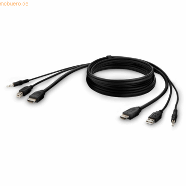 Bild von Belkin LinkSys HDMI/USB/AUD CBL, HDMI M/M; USB A/B, 6'