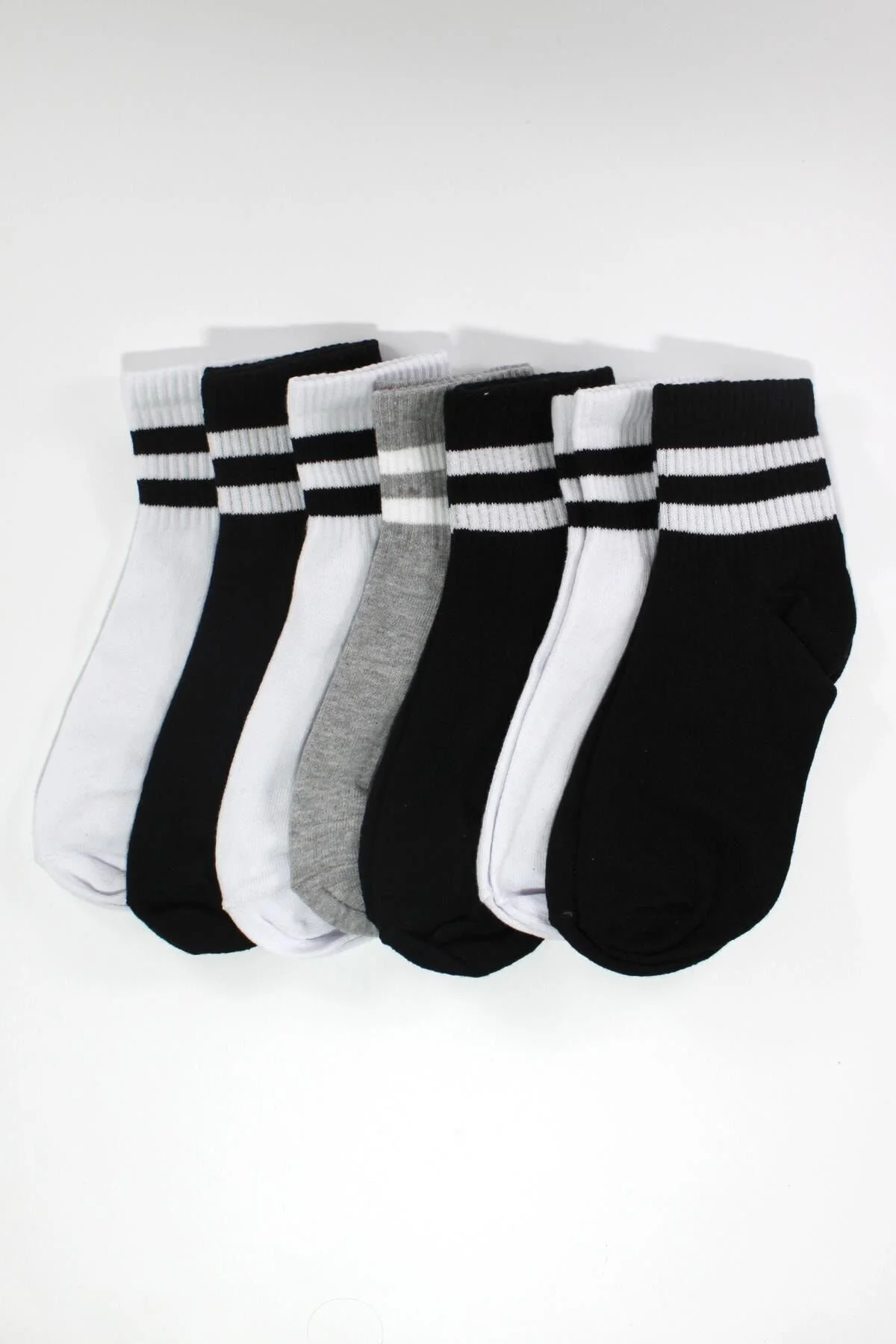 Bild von Trick or Treat 7er-pack Baumwolle Bunt Gestreift Halbsocken Unisex Socken - 39-45