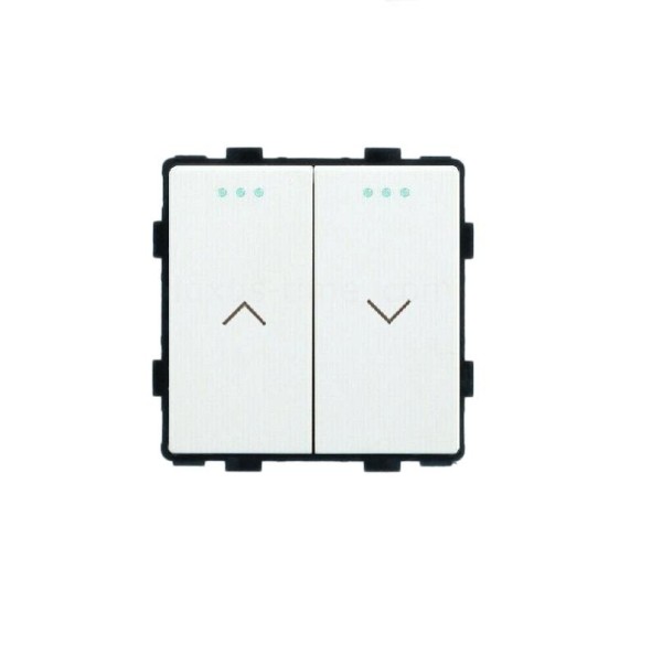 Bild von Rollladen-Taster Modul Wippe Weiß LX-102W-11 LUXUS-TIME