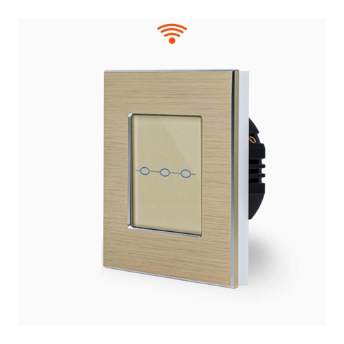 Bild von Alu WLAN Rollladenschalter Touch Gold LUXUS-TIME