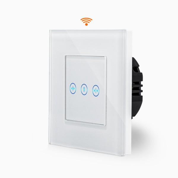 Bild von Glas WLAN Rollladenschalter Touch Weiß POINT
