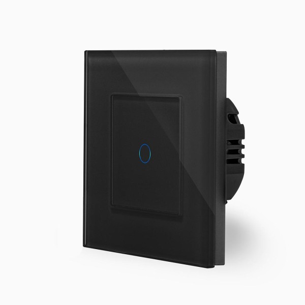 Bild von Glas 1-facher Taster Touch Schwarz LXBG1/P-701B-12 POINT