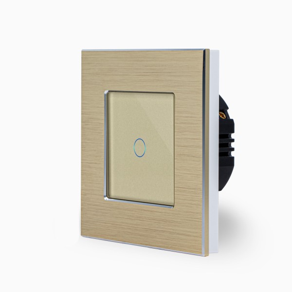Bild von Alu 1-facher Taster Touch Gold LXBA1/P-701B-13 POINT