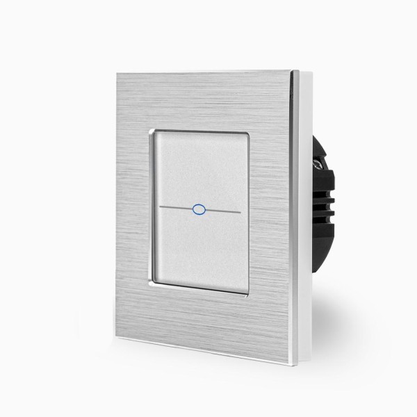 Bild von Alu 1-facher Wechseldimmer Touch Silber/Weiß LXBA1/701SD-11 LUXUS-TIME
