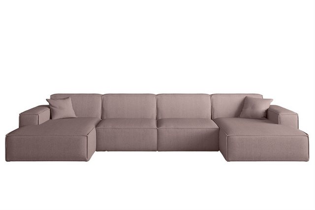 Bild von Fun Möbel Wohnlandschaft Sofa U-Form CELES PREMIUM in Stoff Scala, Breite 379 cm, inkl. 2 Zierkissen