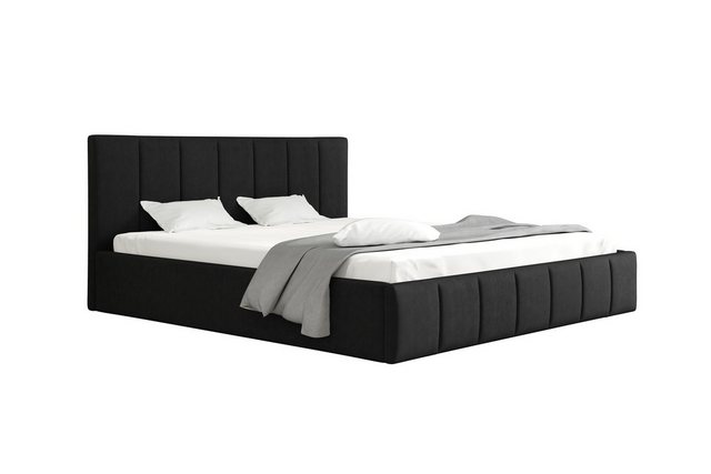Bild von Fun Möbel Polsterbett Doppelbett DETROIT in Stoff (inkl. Bettkasten, inkl. Holzlattenrost), mit oder ohne Matratze