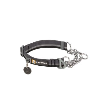 Bild von RUFFWEAR Chain Reaction Hundehalsband, verstellbar, kein Ziehen, Hundehalsband und Hundetrainingshalsband, Aluminium-D-Ring & begrenzter Schnur, reflektierendes Hundehalsband Grey 14"-20"
