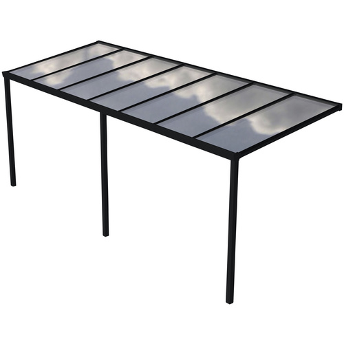 Bild von GARDENDREAMS Terrassenüberdachung »Easy Edition«, Breite: 700 cm, Dach: Polycarbonat (PC), anthrazit - grau