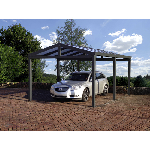 Bild von GARDENDREAMS Carport »Satteldachcarport«, B x T x H: 368 x 700 x 250 cm, anthrazit - grau