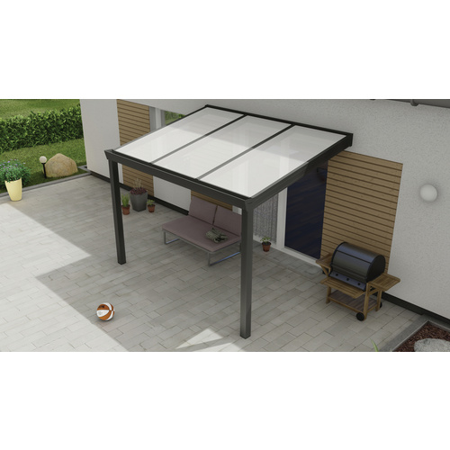 Bild von GARDENDREAMS Terrassenüberdachung »Expert«, BxT: 600 x 250 cm, grau / RAL9007, Glasdach