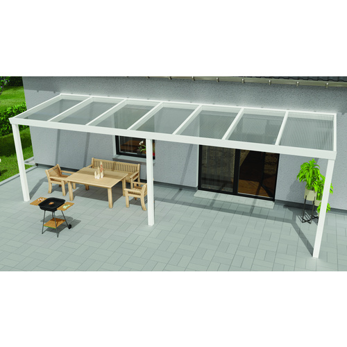 Bild von GARDENDREAMS Terrassenüberdachung »Expert«, BxT: 700 x 250 cm, grau / RAL9007, Glasdach