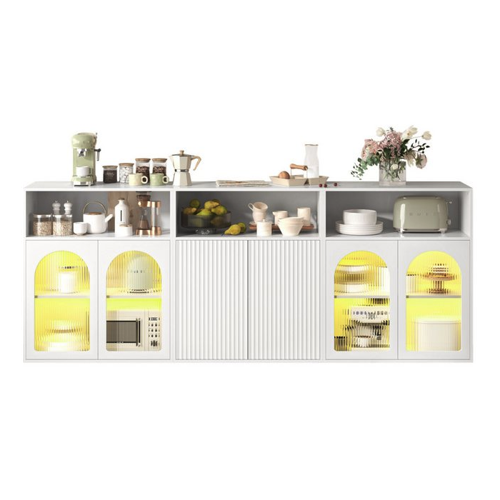 Bild von SeedWave Anrichte Extra-Langer Holz-Sideboard mit Fernbedienung für Farbwechsel-LED