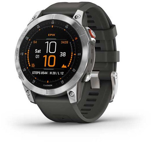 Bild von epix (Gen 2) Schiefergrau/Silber, 47mm, mit QuickFit®-Silikon-Armband 22 mm Smartwatch