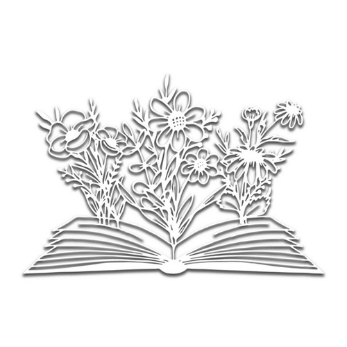 Bild von Jumpeak Wanddekoobjekt Metall - Buch der Blumen