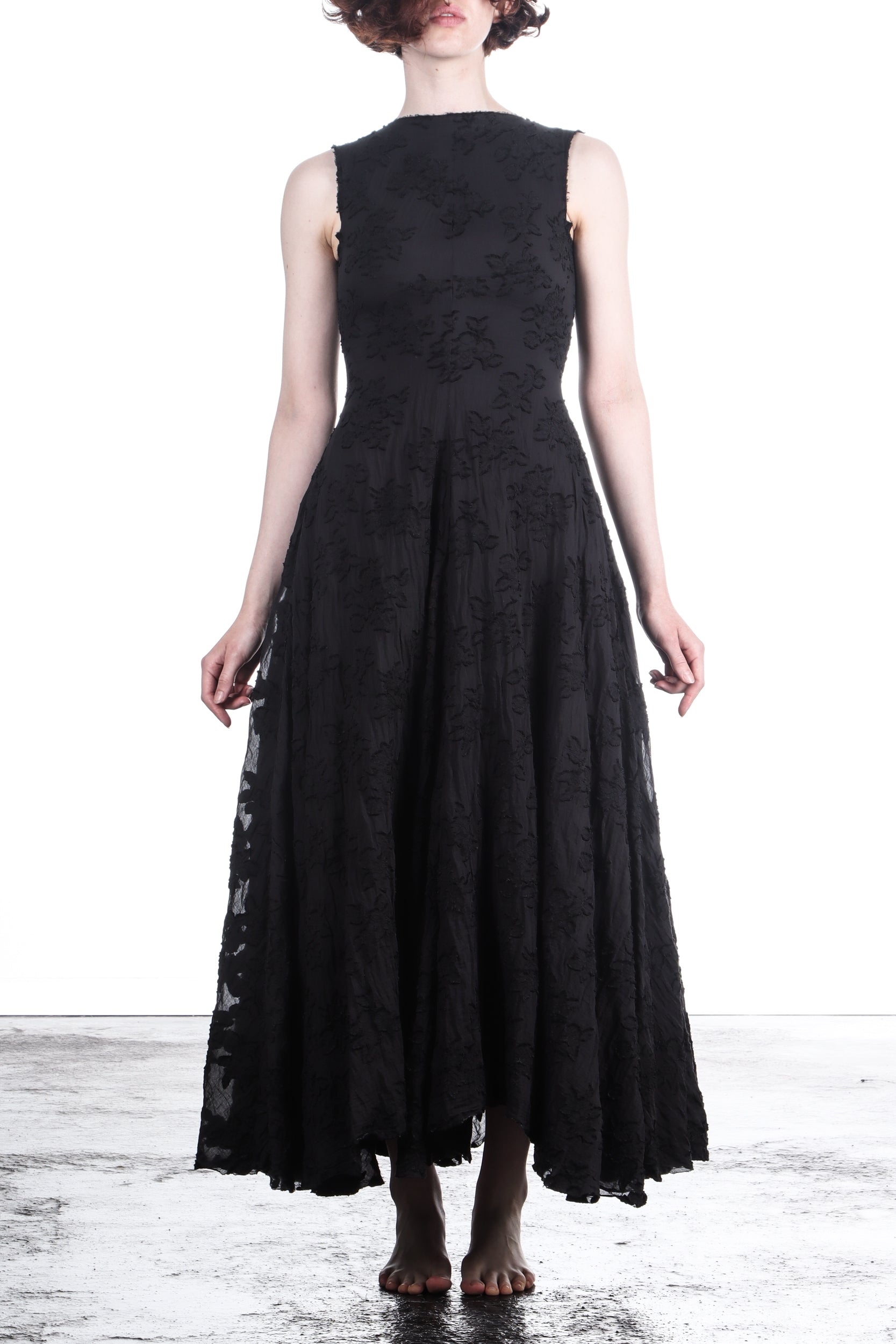 Bild von Marc Le Bihan Damen Kleid lang mit ausgestelltem Rock schwarz