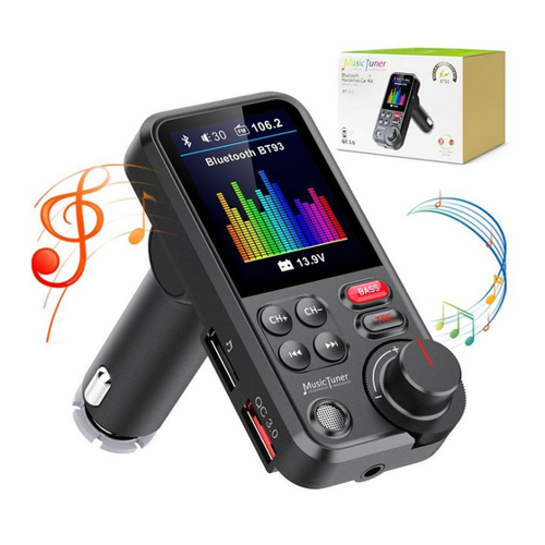 Bild von VSIUO Bluetooth Auto Adapter USB-Ladegerät (FM Transmitter mit QC3.0)
