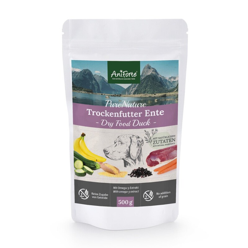 Bild von AniForte Trockenfutter Ente mit Hirse 500 g