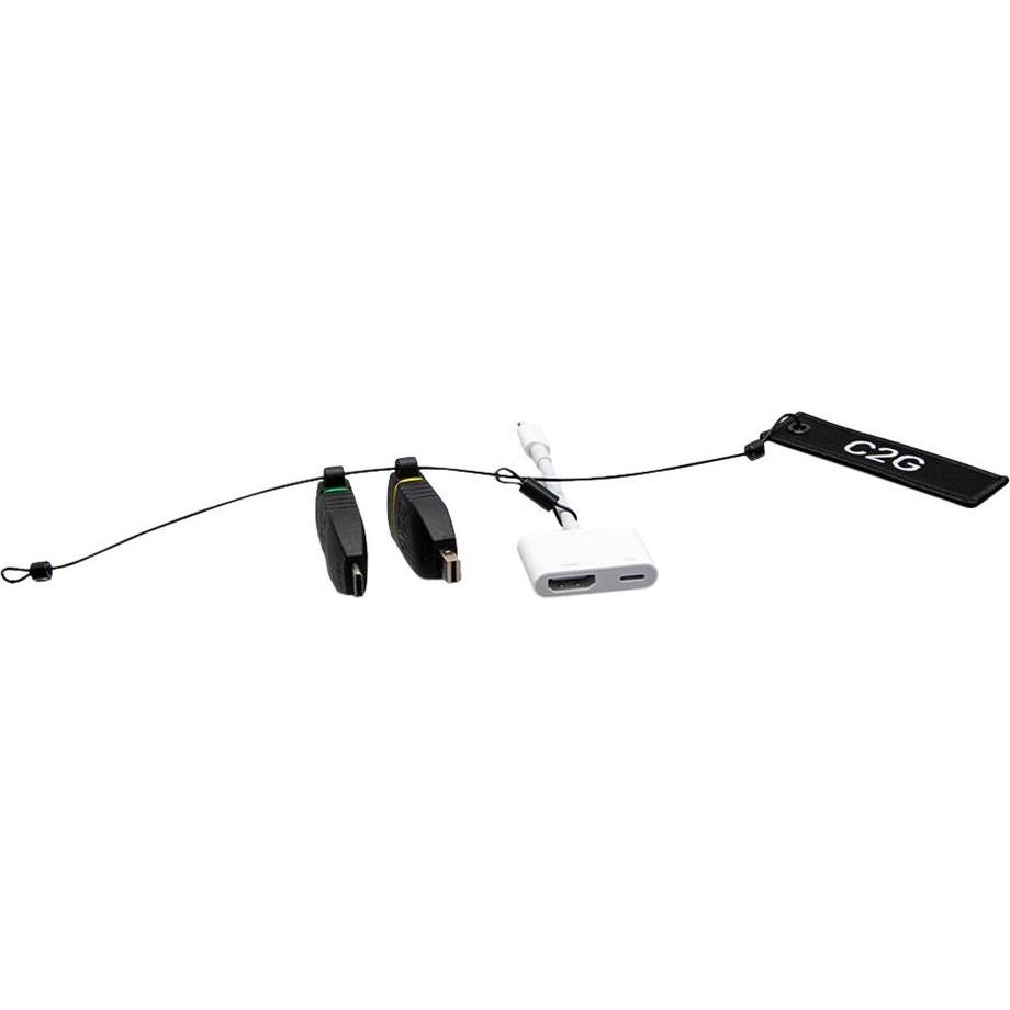 Bild von C2G C2G29889 (USB Typ-C, Mini DP, Lightning), Data + Video Adapter, Schwarz