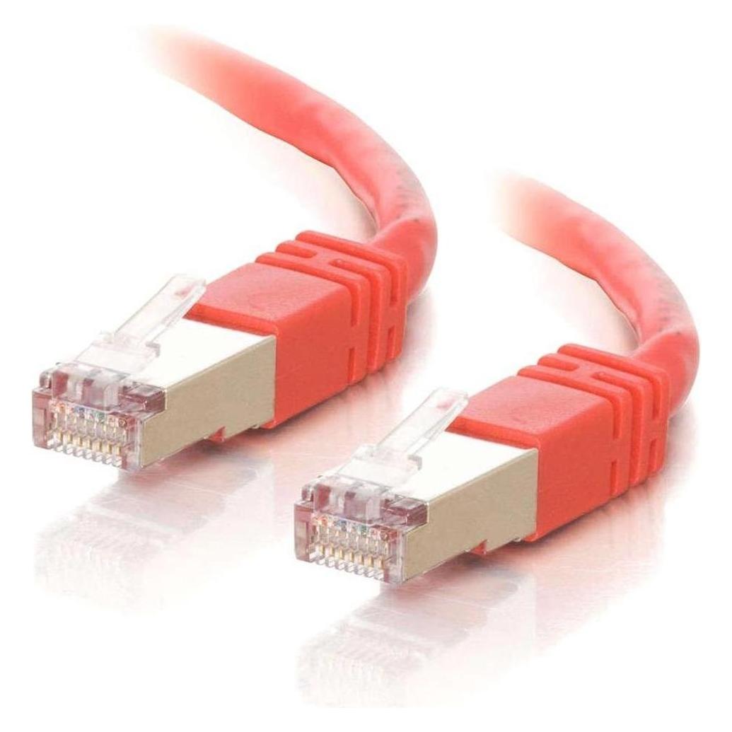 Bild von C2G Cbl/10M Shield CAT5E Mld Patch CBL RED (U/FTP, CAT5e, 10 m), Netzwerkkabel