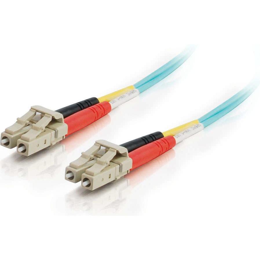 Bild von C2G LC-LC 10Gb 50/125 OM3 Duplex Multimode PVC Fiber Optic Cable (LSZH) - Netzwerkkabel - LC Multi-Mode (M) zu LC Multi-Mode (M) - 1 m - Glasfaser - Duplex - 50/125 Mikrometer - OM3 - halogenfrei - Aquamarin
