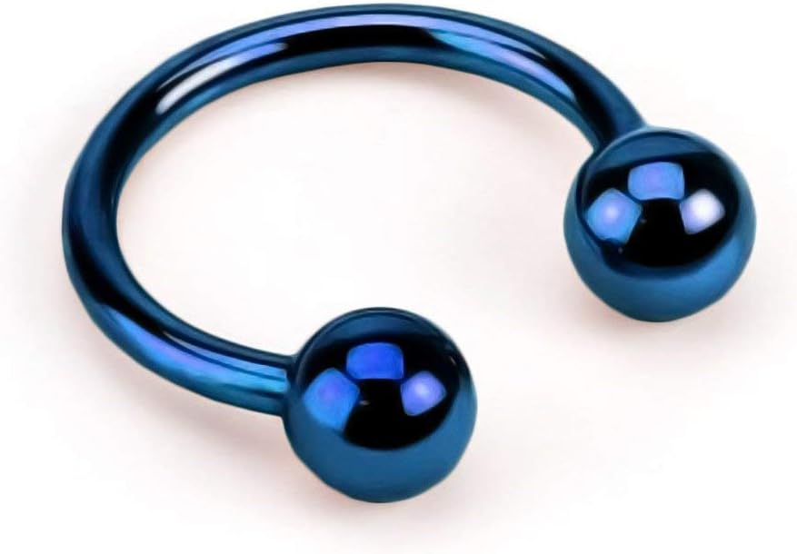 Bild von viva-adorno Nasenpiercing Hufeisen Piercing Edelstahl Kugeln Lippenpiercing Augenbrauenpiercing, Hufeisen Ring für Septum, Lippe, Augenbraue