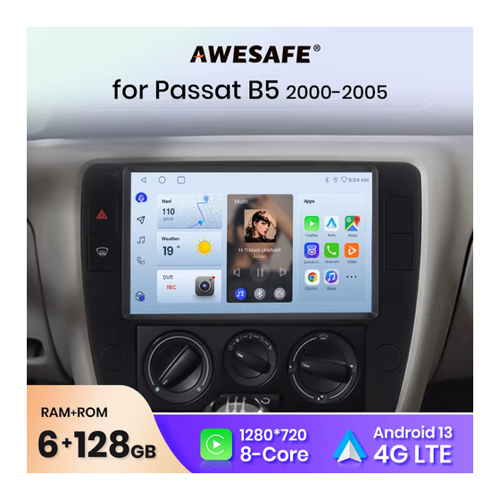 Bild von AWESAFE Android 13 Auto Radio für Passat B5 (2000-2005)