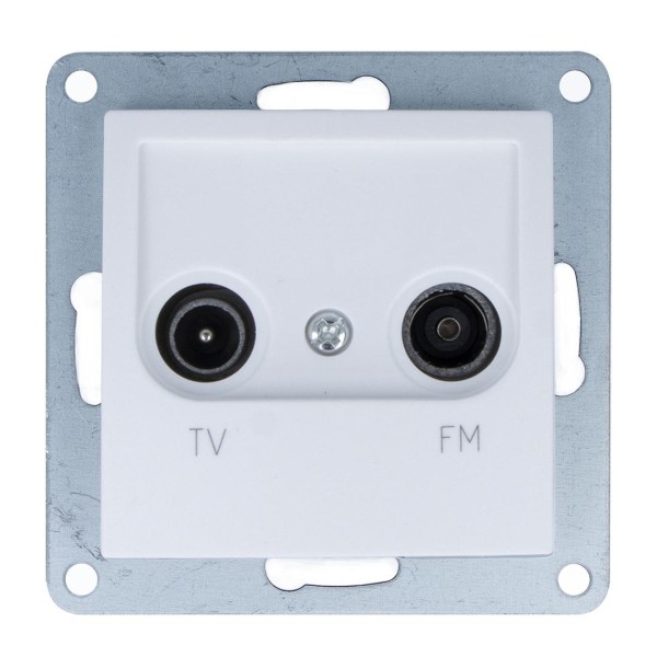 Bild von Radio + TV Dose Modul Unterputz Weiß LT1-C62TF LINA