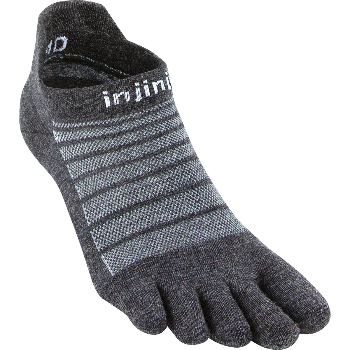 Bild von Injinji - Run Lightweight No Show Wool - Laufsocken Gr XL grau