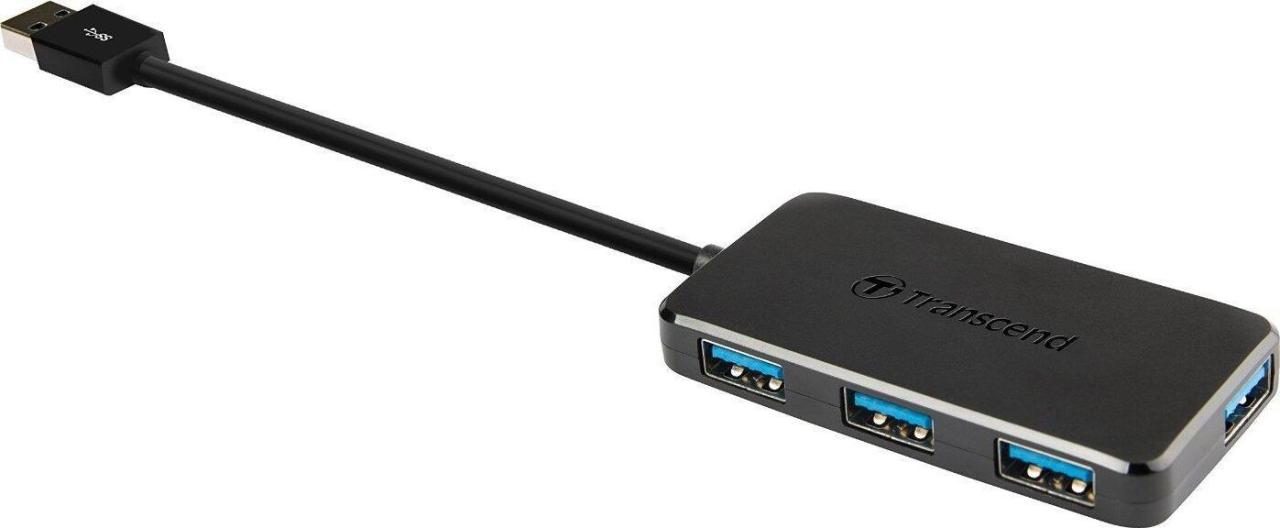 Bild von Transcend USB-Verteiler Transcend TS-HUB2K USB 3.2 Gen 1-Hub (USB 3.0) Schwarz