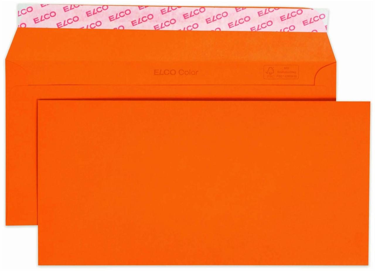 Bild von Elco 74617.82 Color Verpackung mit 25 Briefumschläge/Versandtasche, Haftklebeverschluss, C5/6 DL, 100g, orange, Fenster: nein