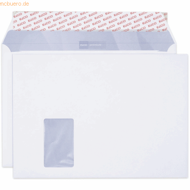 Bild von Elco 74481.12 Office Verpackung mit 25 Briefumschläge/Versandtasche, Haftklebeverschluss, C4, 100g, weiss, Fenster: ja