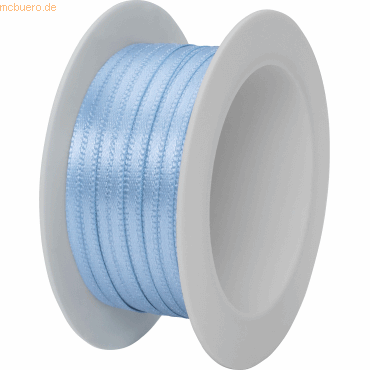 Bild von 12 x Stewo Geschenkband Satin Spule 3mmx5m blau hell