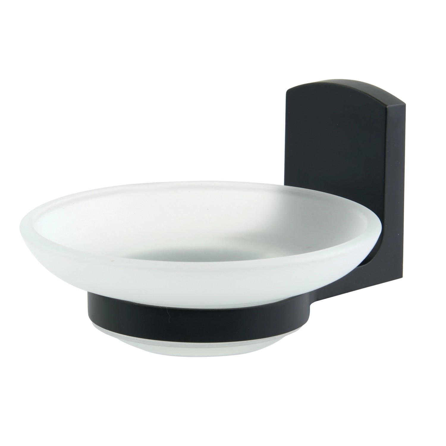 Bild von Spirella Seifensschale Taku 10,8 cm x 10,8 cm x 6,8 cm Schwarz Matt