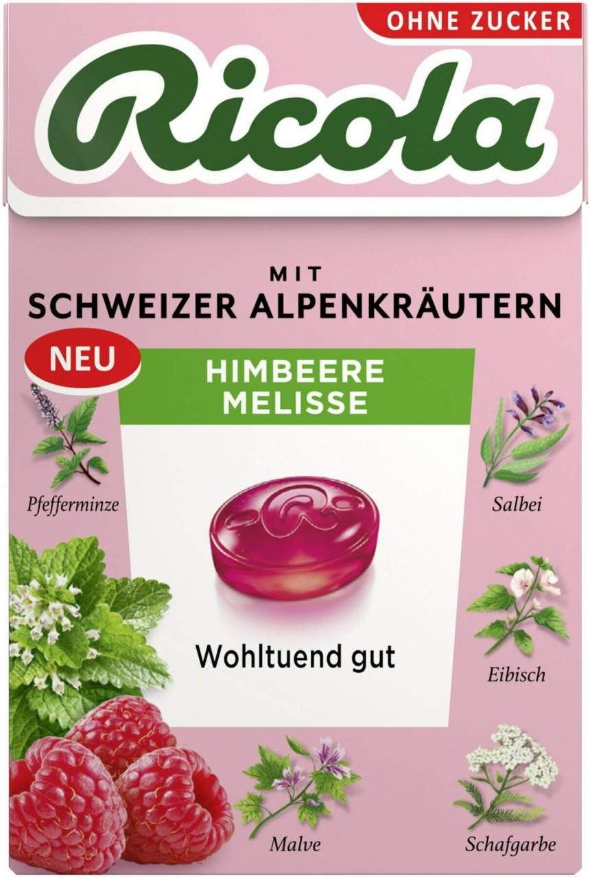 Bild von Ricola Himbeere Melisse - Schweizer Hustenbonbon 50 g - Hustenbonbon