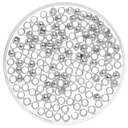 Bild von Glorex Quetschperlen silber, 1000 Stück, 3 mm
