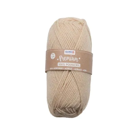 Bild von Glorex Premium Wolle aus 100 % Acryl, 50 g, ca. 140 m, beige