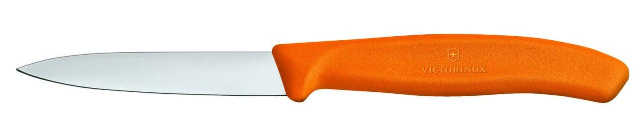 Bild von Victorinox, 6.7606.L119, Swiss Classic, Gemüsemesser, Extra scharfe Klinge, mit geradem Schliff, robuster Kunststoff-Griff, Orange, Made in Switzerland, Spülmaschinengeeignet