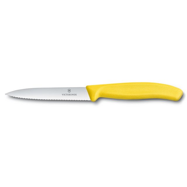 Bild von Victorinox, 6.7736.L8, Swiss Classic, Gemüsemesser, Extra scharfe Klinge, mit Wellenschliff, robuster Kunststoff-Griff, Gelb, Made in Switzerland, Spülmaschinengeeignet