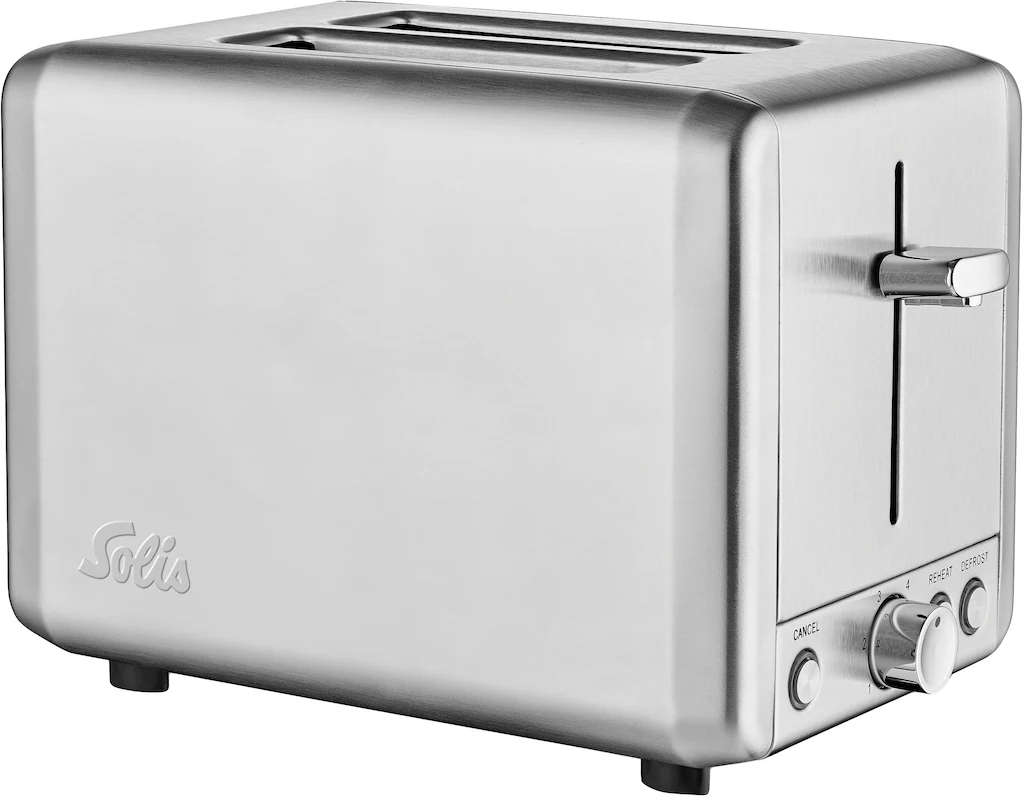 Bild von SOLIS OF SWITZERLAND Toaster Steel Toaster (Typ 8002), 2 kurze Schlitze, 925 W, mit 2 Schlitzen, Edelstahl