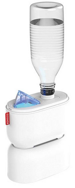 Bild von BONECO Ultraschall Vernebler U100 I Reise-Luftbefeuchter I Für 0,5L PET-Flaschen I für Räume bis 25 m² I AUTO-Abschaltung I 2 Leistungsstufen I LED-Beleuchtung I Leerstandsanzeige (weiß)